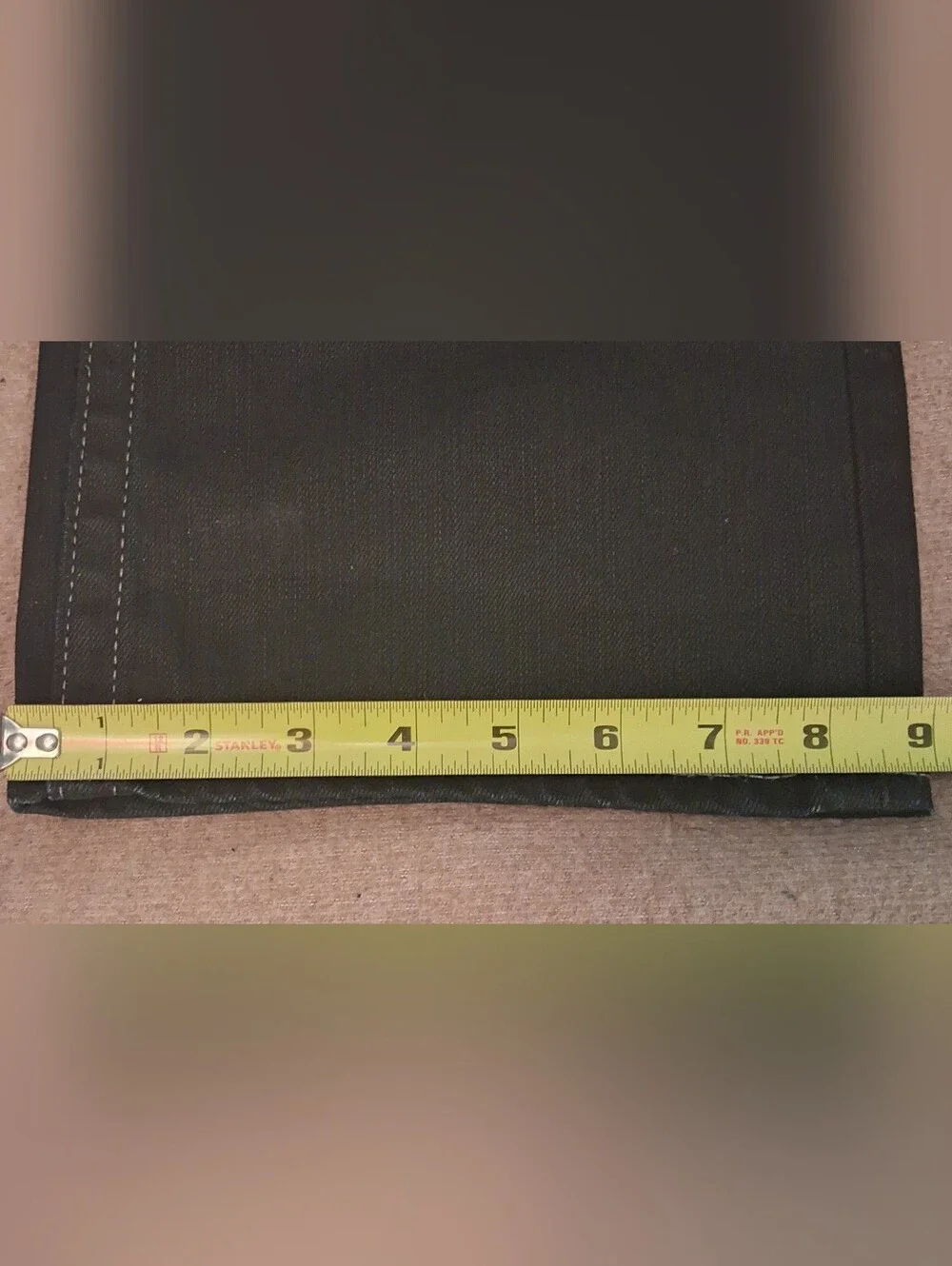 TRUE RELIGION RICKY Mens Flap Pockets Straight Black Denim Jeans 36x32
